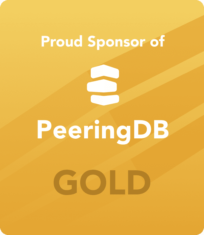 PeeringDB Gold Sponsor